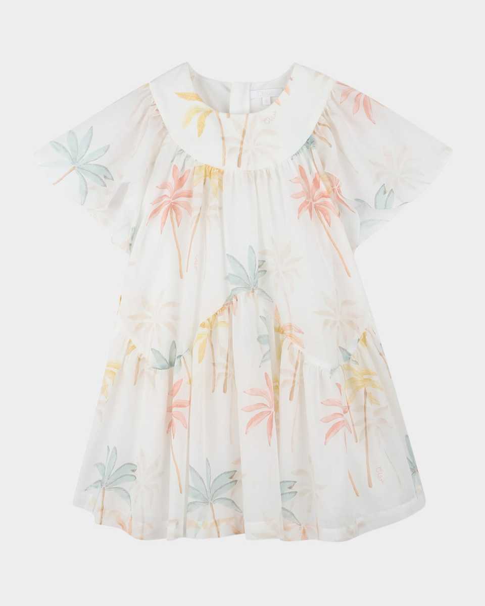 Girl's Short-Sleeve Multicolor-Print Dress, Size 8-